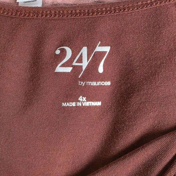 24/7 by Maurices Colorblock Stripe Tee 4X - Picture 6 of 8